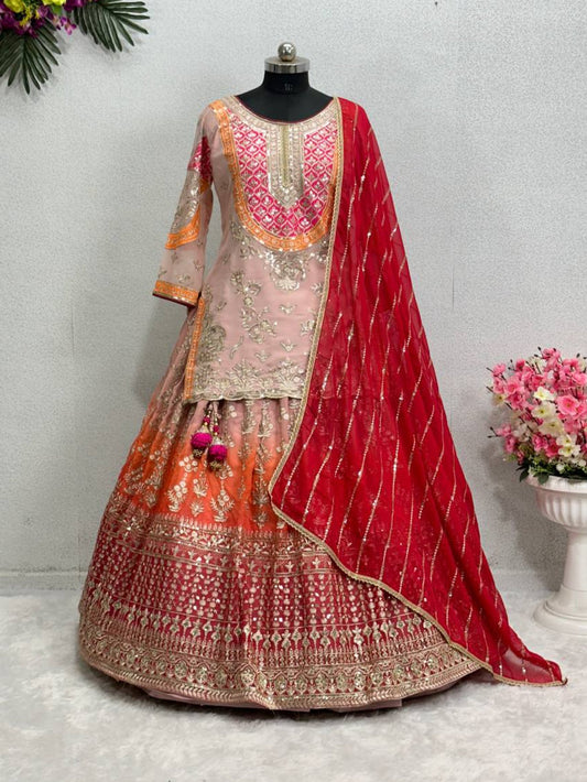 Georgette Multi Party Wear Lehenga Choli