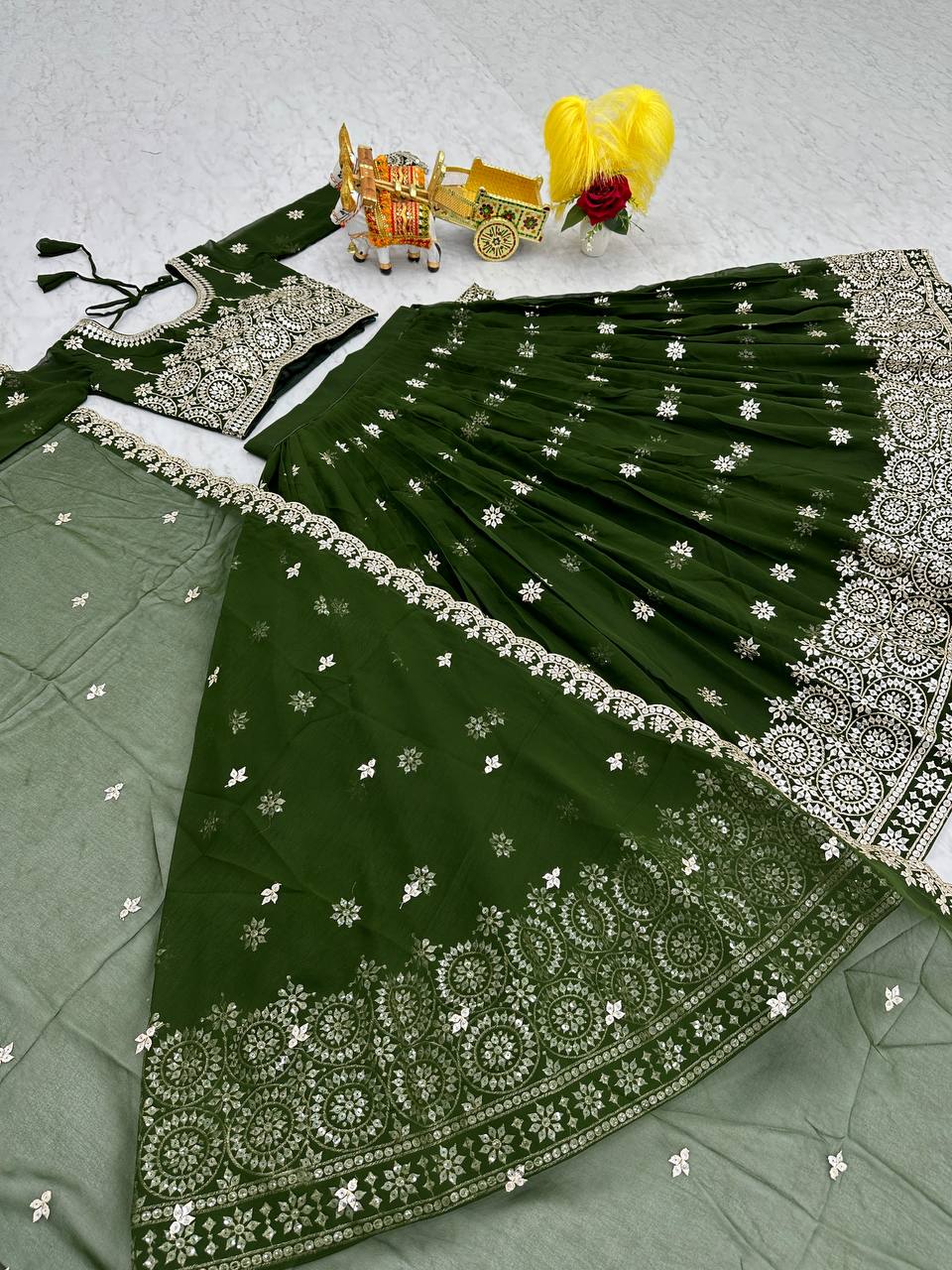 Mehndi Collection Georgette Lehenga Choli