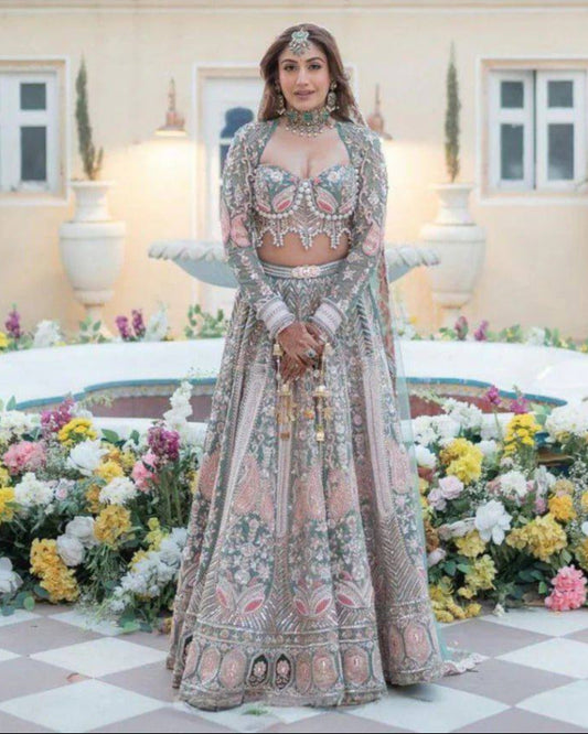 Surbhi Chandna Silk Bridal Lehenga Choli