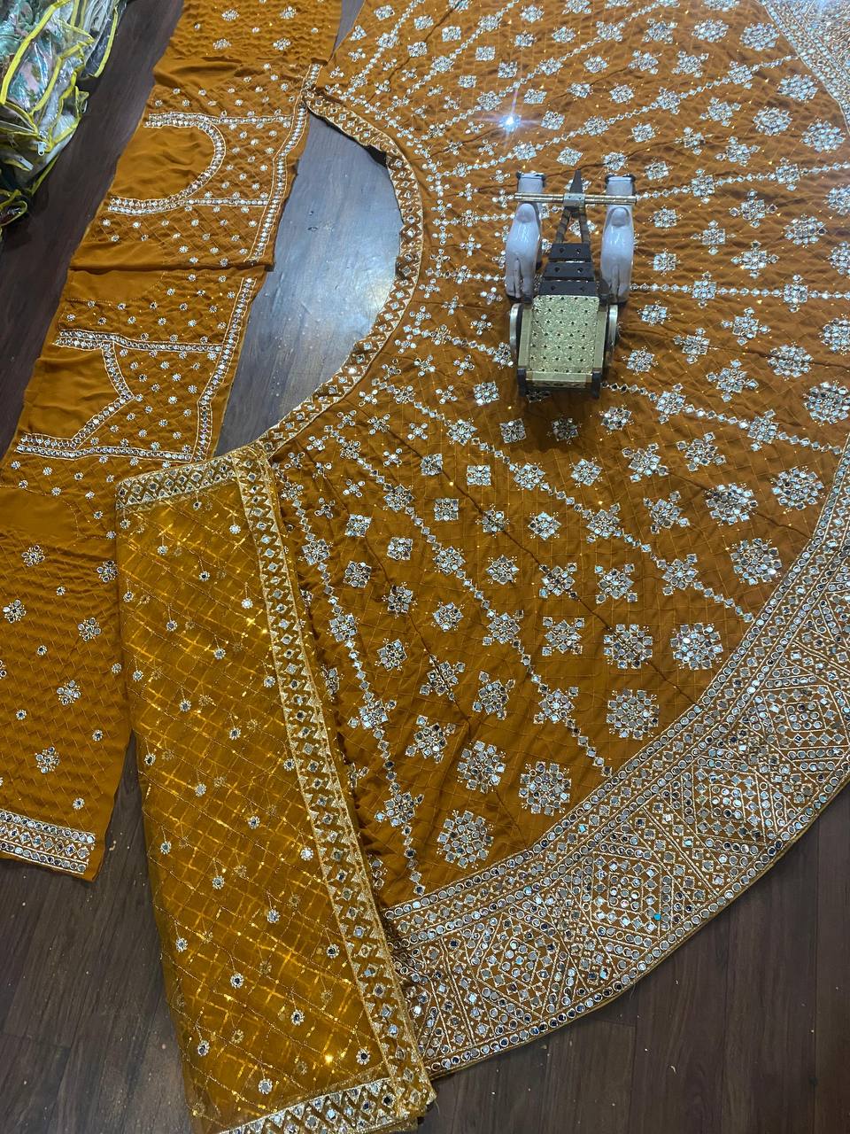 Haldi Collection Georgette Yellow Lehenga Choli