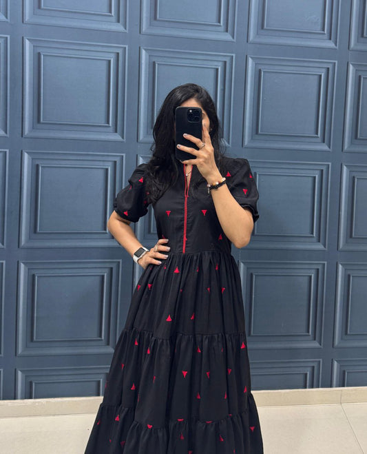Black Beauty Tiered Maxi Dress