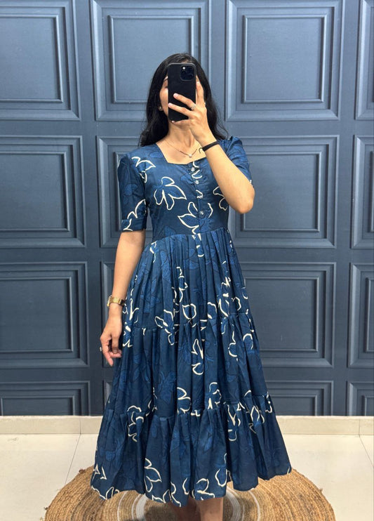 Standard Blue Printed Dress