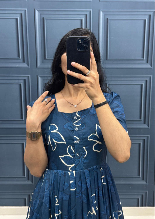 Standard Blue Printed Dress